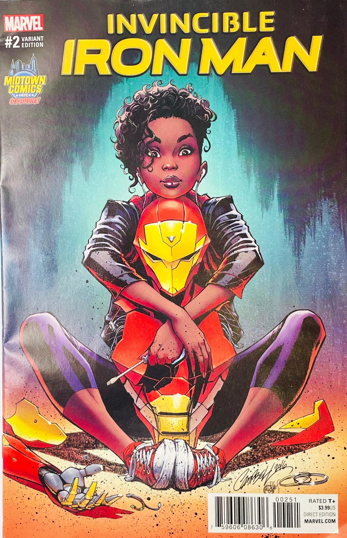 Invincible Iron Man #2 — J. Scott Campbell Midtown Comics Exclusive Color Variant (2017)