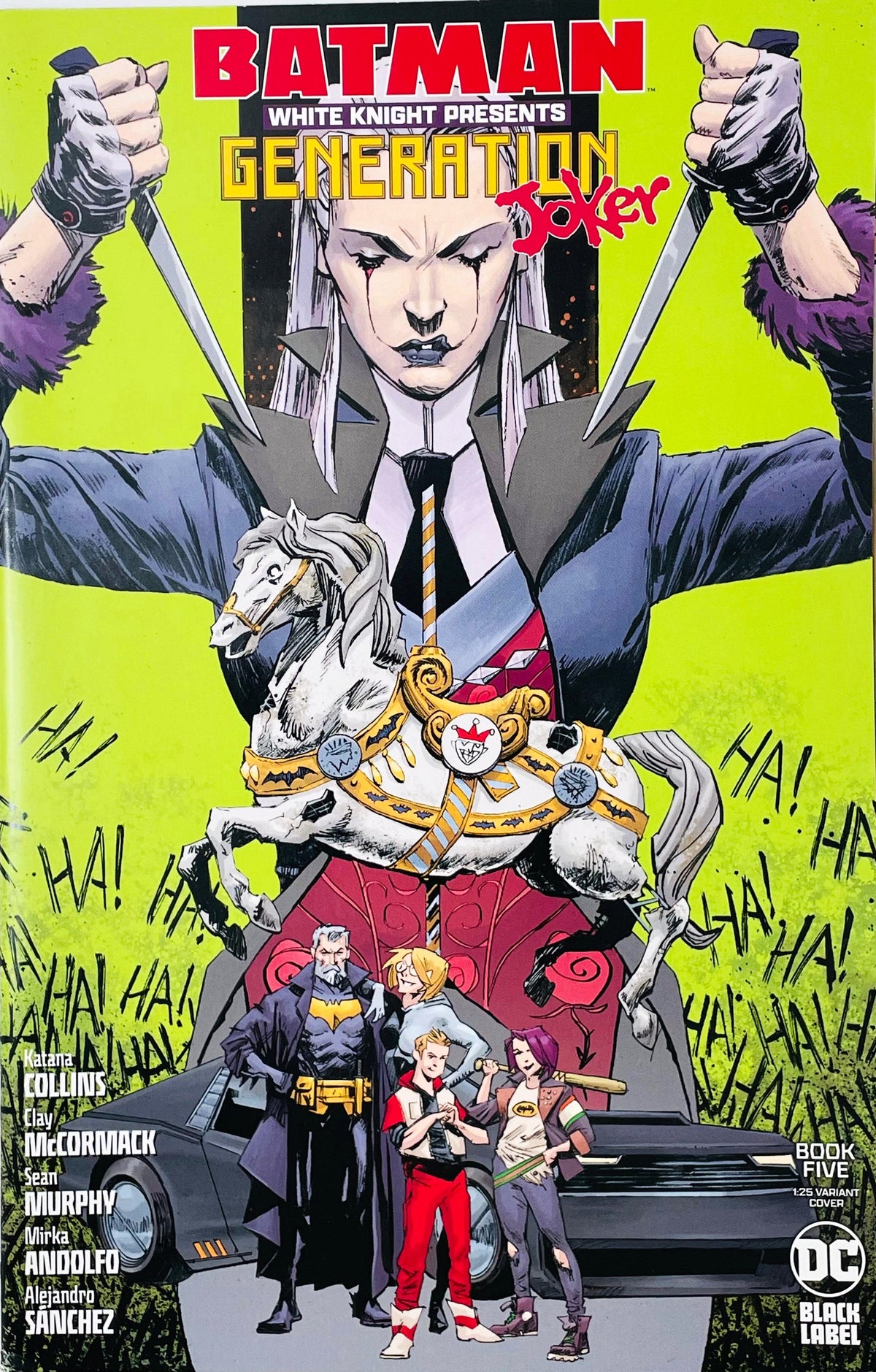 Batman White Knight Presents Generation Joker #5 2023 DC Black Label Mirka Andolfo Variant Cover featuring a dramatic Generation Joker character on a vibrant comic cover
