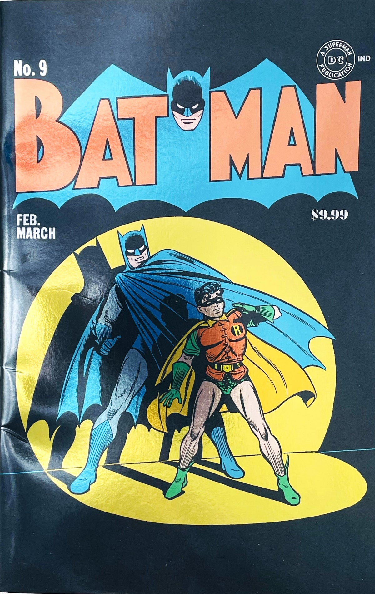 Batman #9 Facsimile Edition (Raw VF/NM) - DC Comics (Golden Age Foil Cover Reproduction)