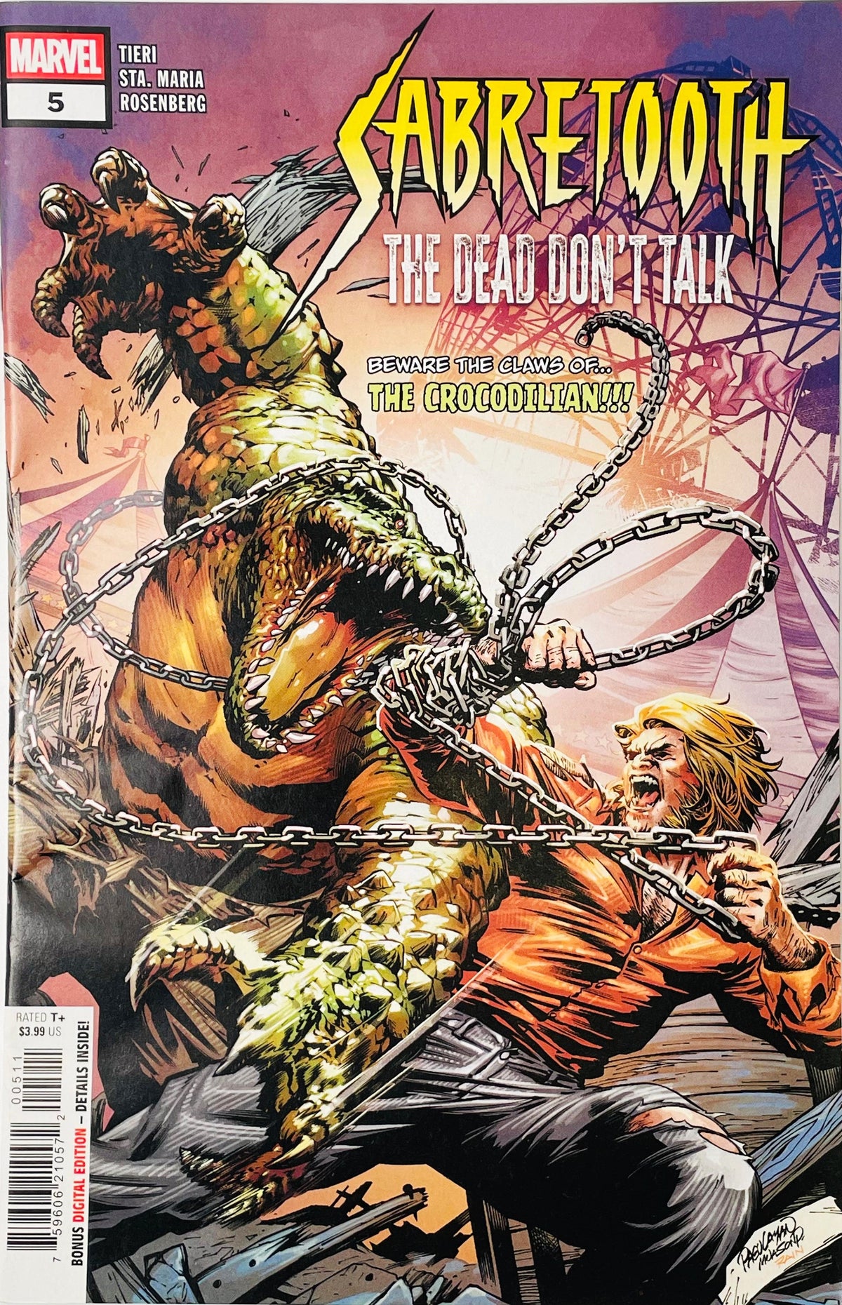 Sabretooth: The Dead Don’t Talk #5 (2024) – Carlo Pagulayan Cover – The Crocodilian