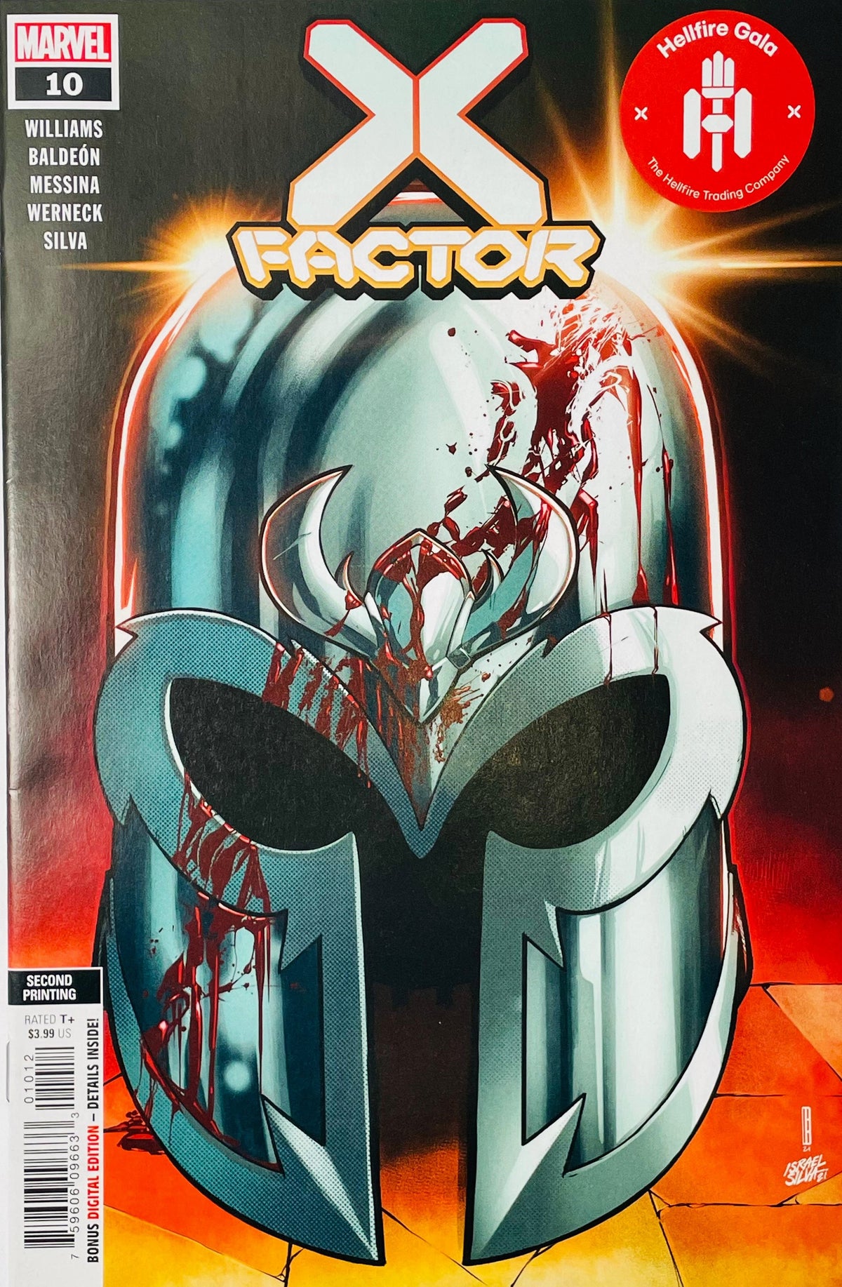 X-Factor #10 — Second Printing, Israel Silva Magneto Helmet Variant Cover (2021)