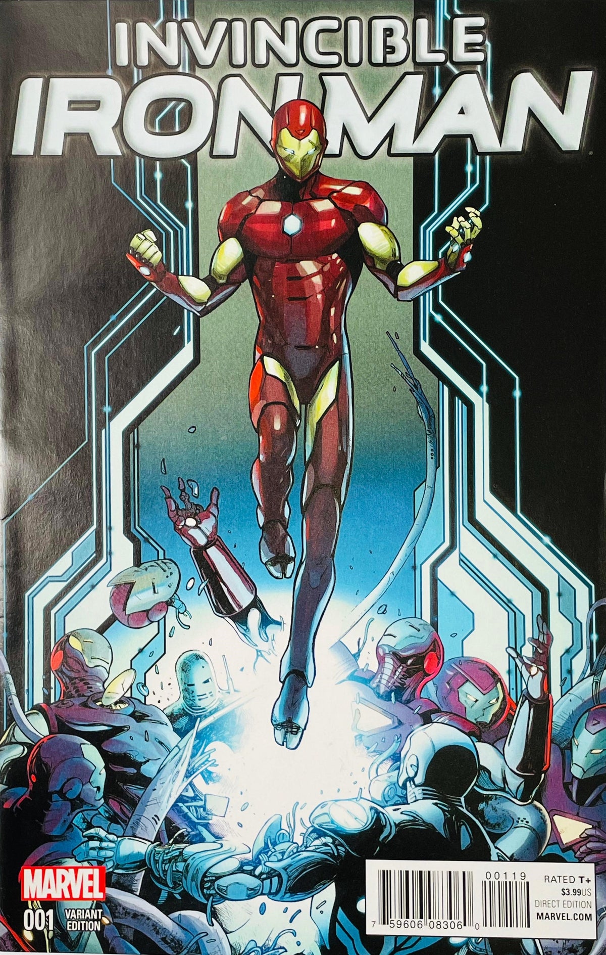 Invincible Iron Man #1 — Valerio Schiti Young Guns Variant Cover (2015)