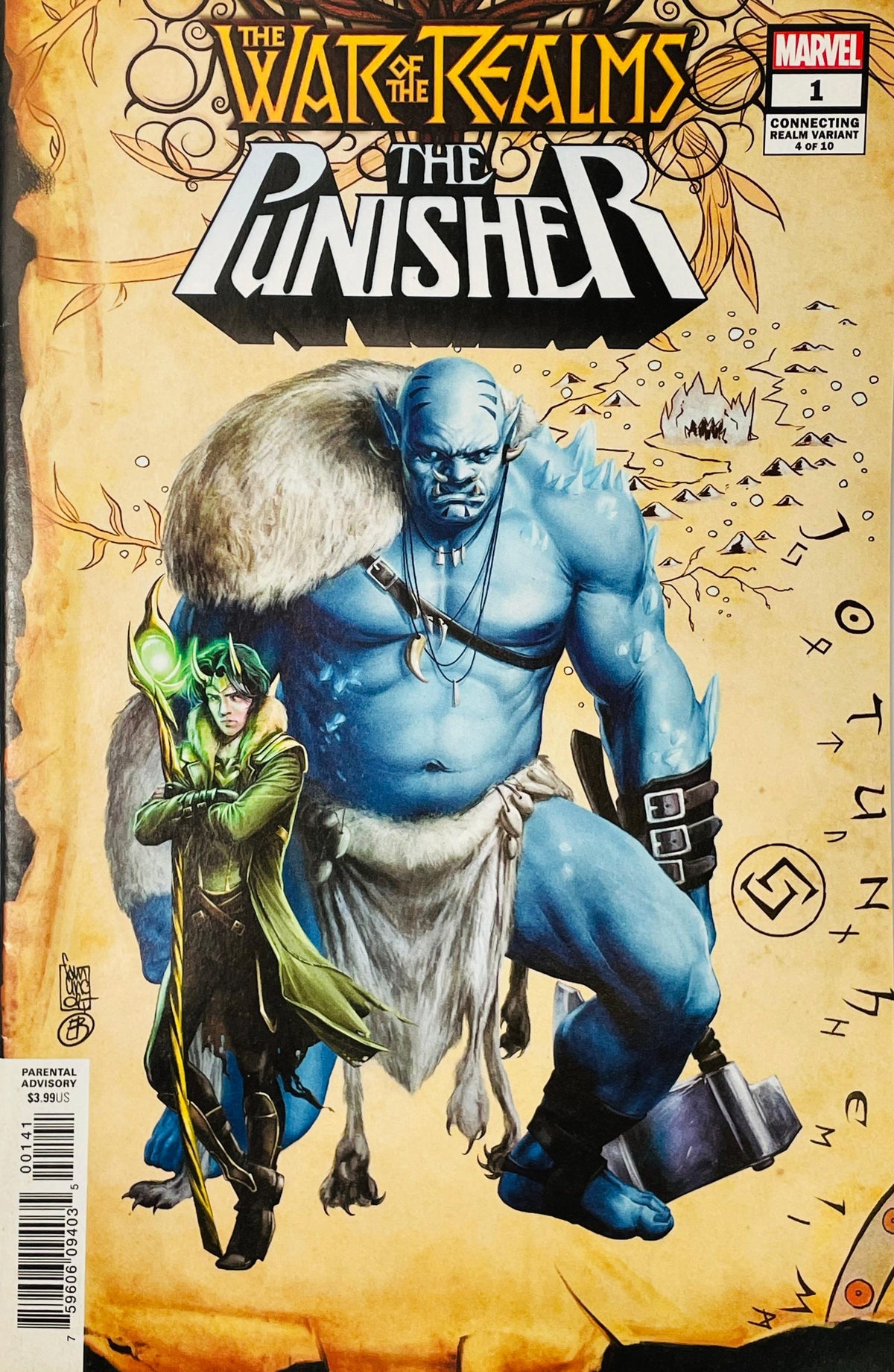 War of the Realms: Punisher #1 — Giuseppe Camuncoli & Elia Bonetti Connecting Realms Variant (2019)