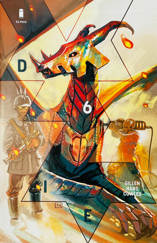 Drawing Blood #6 Freddie Williams II Cover C variant featuring colorful armored comic book characters, futuristic weapons and dynamic geometric artwork