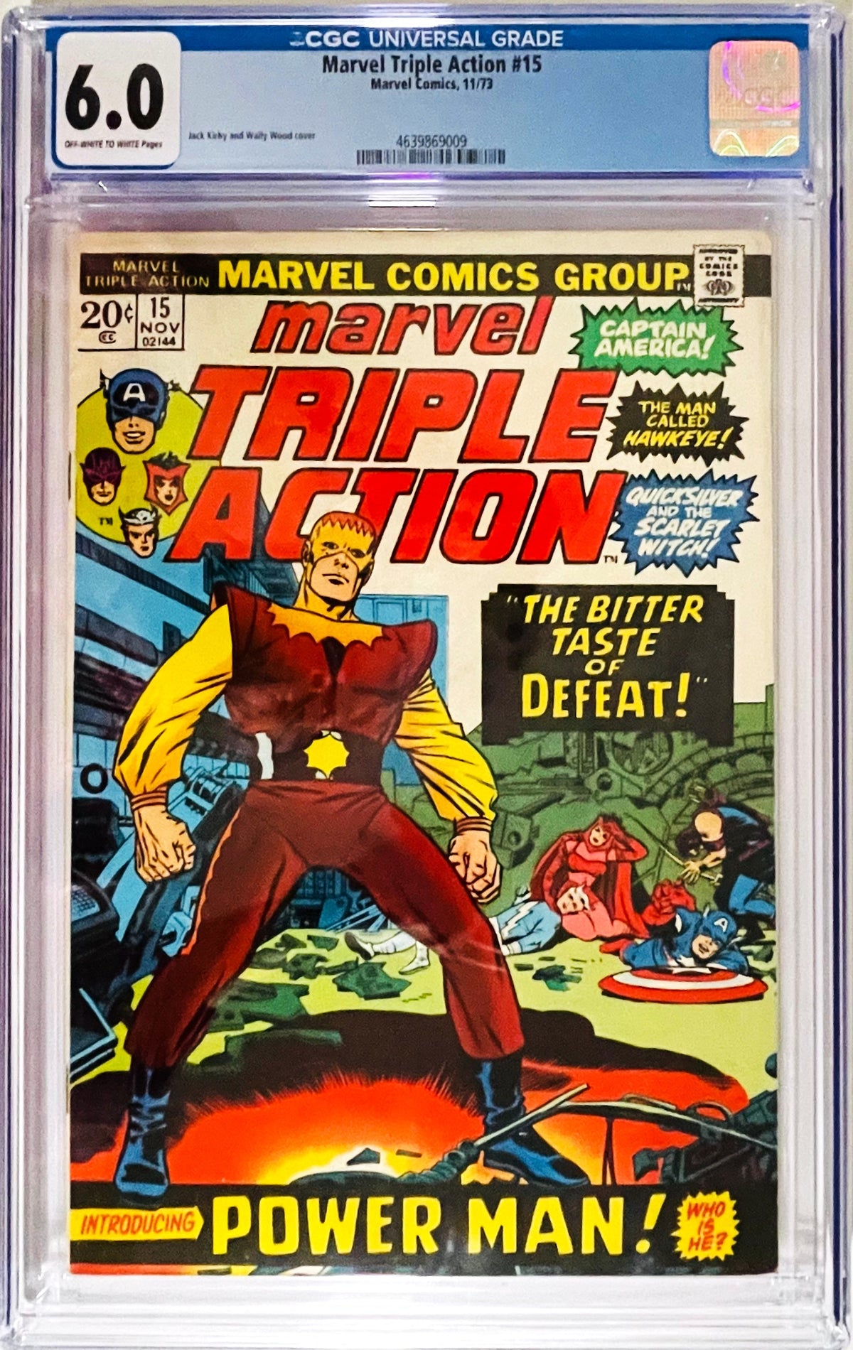 Marvel Triple Action #15 November 1973 Marvel Comics CGC 6.0 slabbed comic featuring Power Man and the defeated Avengers