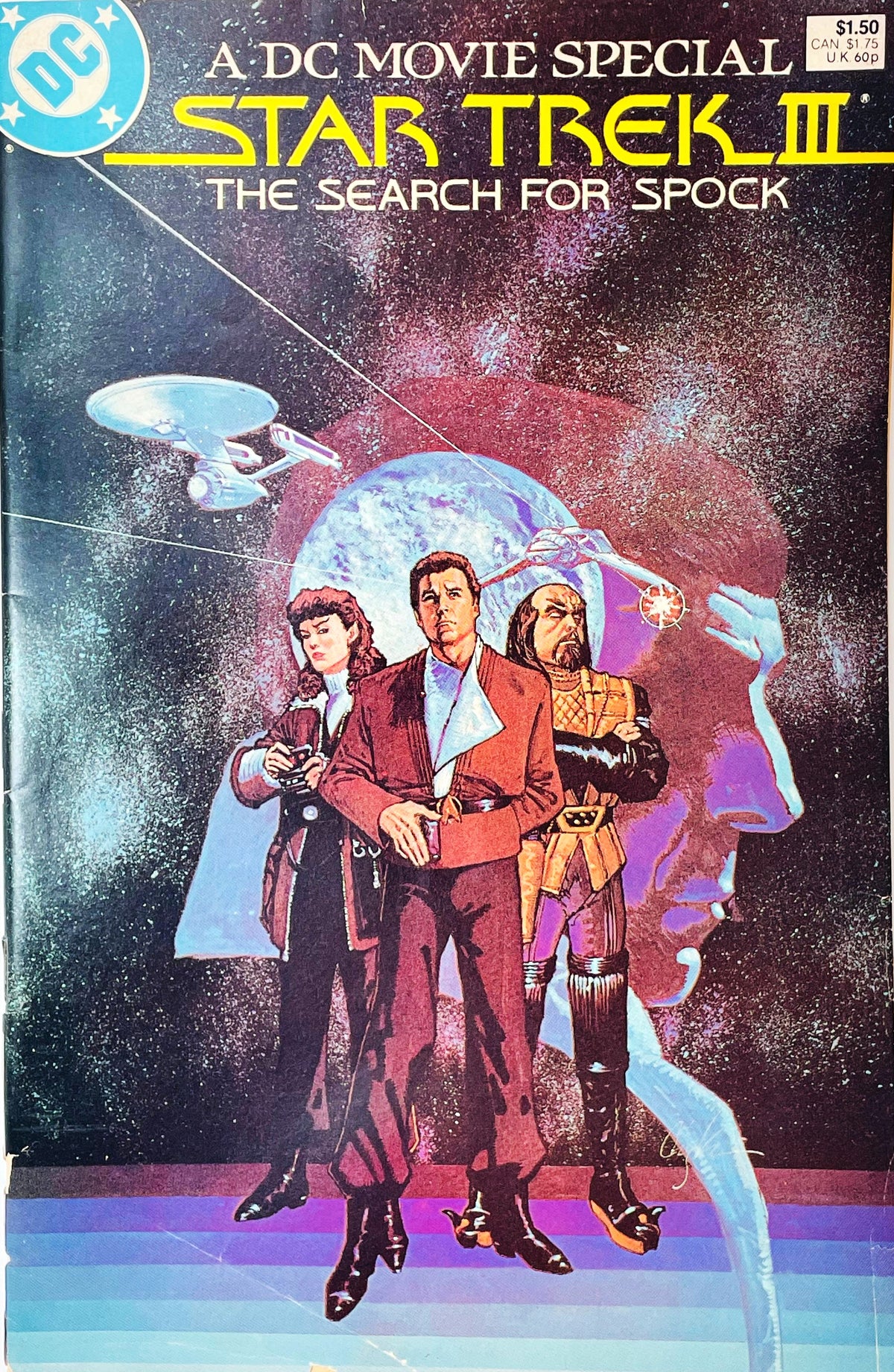 Star Trek III The Search for Spock A DC Movie Special #1 1984 DC Comics comic cover featuring Captain Kirk and the classic Star Trek crew