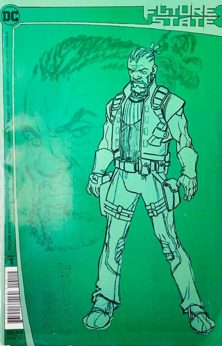Future State Green Lantern #1 Tom Raney character design cover featuring John Stewart DC Comics